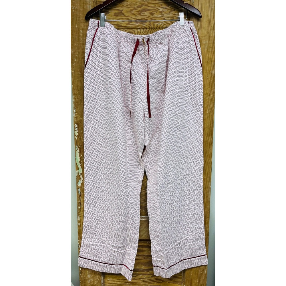 Noble Mount Women's Pajama Pants 2XL Geometric Cotton Lounge Sleepwear Pockets